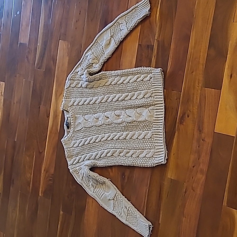 Size S grey cable knit sweater